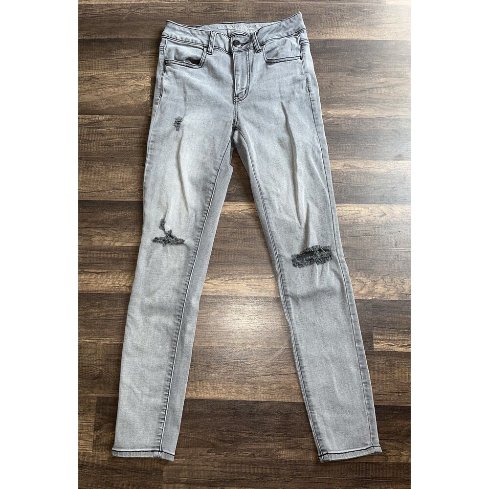 American Eagle Outfitters Hi-rise Jeggings Womens Size 4 Gray Super Stretch